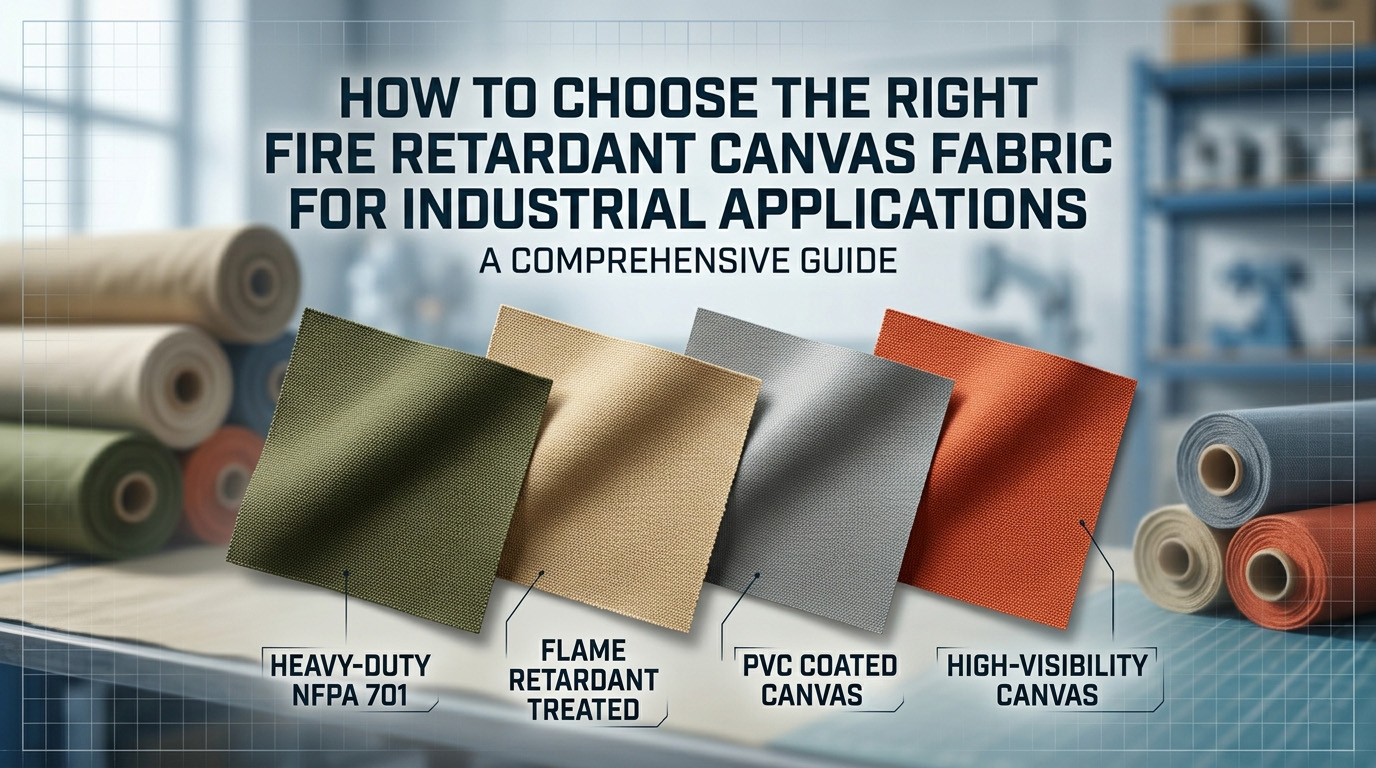 စက်မှုအသုံးချမှုများအတွက် မှန်ကန်သော Fire Retardant Canvas Fabric ကို ဘယ်လိုရွေးချယ်မလဲ။