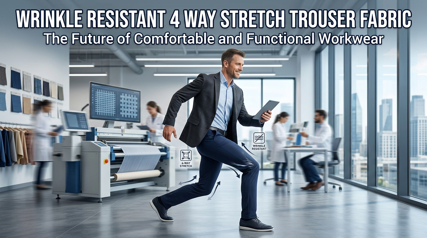 Wrinkle Resistant 4 Way Stretch Trouser Fabric- သက်တောင့်သက်သာရှိပြီး အလုပ်လုပ်နိုင်သော အလုပ်ဝတ်စုံ၏ အနာဂတ်