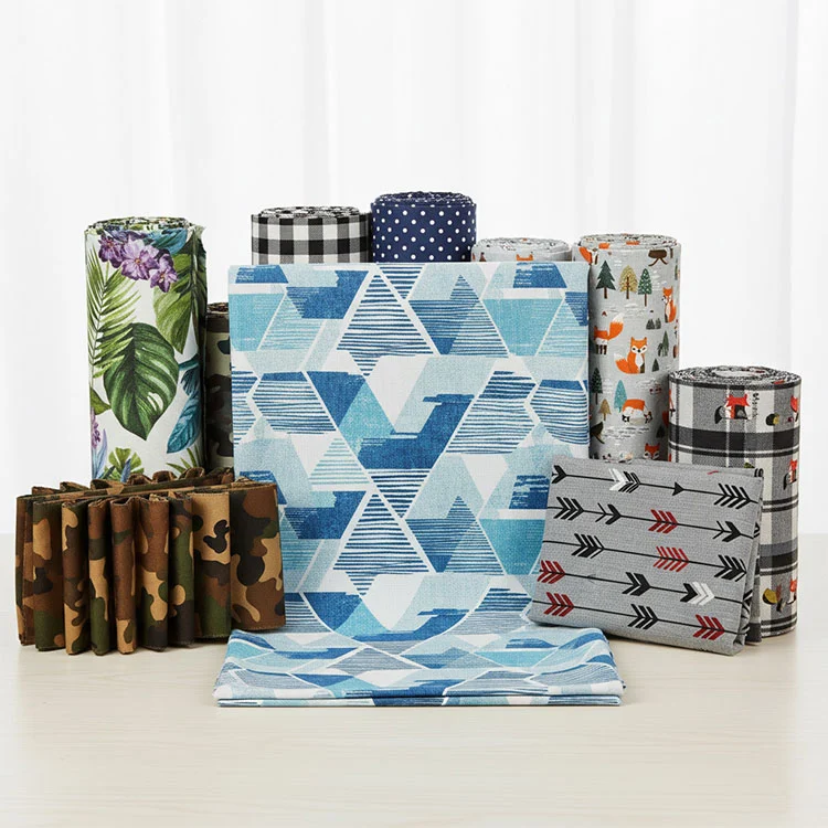 Polyester ပုံနှိပ် Oxford ထည်