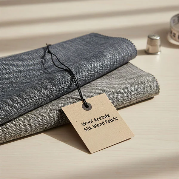 Wool Acetate Silk Blend Fabric